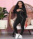 Solid Color Line Splice Halter Jumpsuit+Mini Shawl 2 Pieces ARM-8229