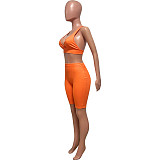 Workout Bra Crop Top Running Shorts 2 Piece Set HMS-5538