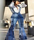 Sweet Jumpsuit Denim Plus Size Overalls Pants RS-858