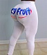 White Hip Alphabet Printed Buttock Lift Yoga Pants BLN-2102