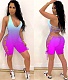 Sexy Women's Gradual Change Printing Personality Lace-Up Backless Rompers JH-159