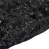 Single Shoulder Sequin Mesh High Waist Evening Dress OSS-21495