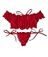 Off Shoulder High Waist Bikinis Thong Bathing Suit YQ-415