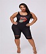 Lips Printed Sleeveless Hole Skinny Rompers RS-759