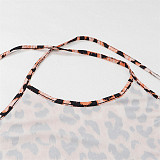 Leopard Print Backless Floor Length Maxi Slip Dress FSX-342