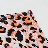 Leopard Print Backless Floor Length Maxi Slip Dress FSX-342