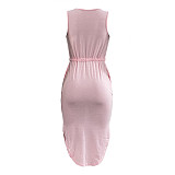 High Waist Lace Up Sleeveless Tank Dresses HGL-1890