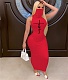 Faith Print Sleeveless Turtleneck Bodycon Pencil Dress TE-2053