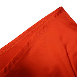 Turn Down Collar Long Sleeve Shirt Shorts 2 Piece Set YF-10086