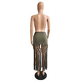 High Waist Tassel Fringe Bodycon Pencil Skirts CN-0179