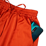 Turn Down Collar Long Sleeve Shirt Shorts 2 Piece Set YF-10086