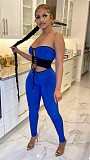 Lace Up Strapless Cut Out High Waist Tunic Jumpsuit MEM-88432