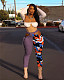 Camouflage Patchwork Cut Out High Waist Pencil Pants OY-6335