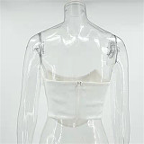 Chic Strapless Streetwear Bustier Y2K Crop Top MS-1720
