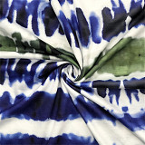 Plus Size Tie Dye Short Sleeve T Shirt Full Pants Suit OSS-22210