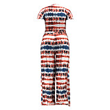 Plus Size Tie Dye Short Sleeve T Shirt Full Pants Suit OSS-22210
