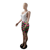 High Waist Mini Skirt and Knit Bodysuit Matching Set CHY-1362