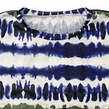 Plus Size Tie Dye Short Sleeve T Shirt Full Pants Suit OSS-22210