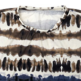 Plus Size Tie Dye Short Sleeve T Shirt Full Pants Suit OSS-22210