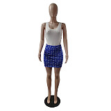 High Waist Mini Skirt and Knit Bodysuit Matching Set CHY-1362