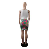 High Waist Mini Skirt and Knit Bodysuit Matching Set CHY-1362