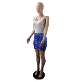 High Waist Mini Skirt and Knit Bodysuit Matching Set CHY-1362