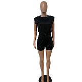 Sleeveless T Shirt Vest Shorts Jogging Suits LSD-91655