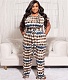 Plus Size Tie Dye Short Sleeve T Shirt Full Pants Suit OSS-22210