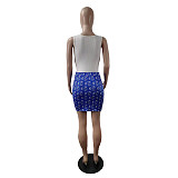 High Waist Mini Skirt and Knit Bodysuit Matching Set CHY-1362