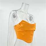 Chic Strapless Streetwear Bustier Y2K Crop Top MS-1720