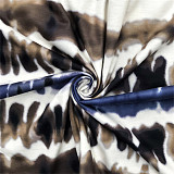 Plus Size Tie Dye Short Sleeve T Shirt Full Pants Suit OSS-22210