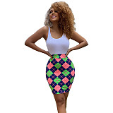 High Waist Mini Skirt and Knit Bodysuit Matching Set CHY-1362