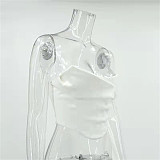 Chic Strapless Streetwear Bustier Y2K Crop Top MS-1720