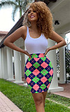 High Waist Mini Skirt and Knit Bodysuit Matching Set CHY-1362