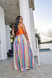 High Waist Print Loose Plus Size Wide Leg Pants ZAND-31200