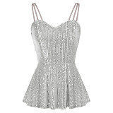 Sequined Spaghetti Strap Camisole Tank Tops OYW-20645