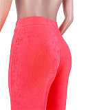 Elegant Solid High Waist Wide Leg Straight Pants ASL-6575