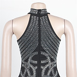 Diamond Hot Drill Sleeveless Bodycon Mini Dresses NY-2392