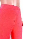 Elegant Solid High Waist Wide Leg Straight Pants ASL-6575