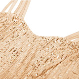 Sequined Spaghetti Strap Camisole Tank Tops OYW-20645
