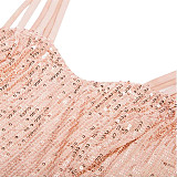 Sequined Spaghetti Strap Camisole Tank Tops OYW-20645