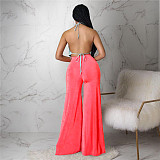 Elegant Solid High Waist Wide Leg Straight Pants ASL-6575