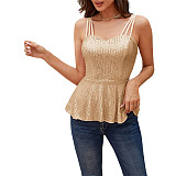 Sequined Spaghetti Strap Camisole Tank Tops OYW-20645