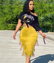 High Waist Tassel Fringe Bodycon Pencil Skirts SD-20402