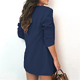 OL Long Sleeve Cardigan Blazer Shorts 3 Piece Sets WSM-5388
