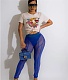 Perspective Mesh High Waist Leggings Pants FE-218