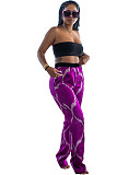Printed Loose Streetwear High Waist Pants ZAND-31202