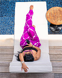 Strapless Crop Top+Print Wide Leg Pants 2 Pcs Set ZAND-31201