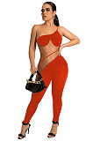 Mesh Patchwork Sleeveless Strap Bodycon Jumpsuit MEM-88433
