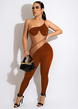 Mesh Patchwork Sleeveless Strap Bodycon Jumpsuit MEM-88433